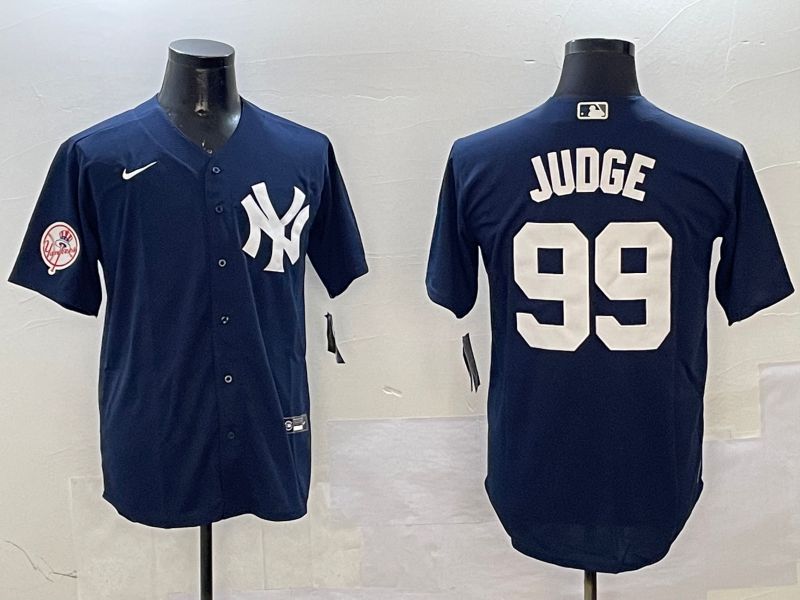Men New York Yankees #99 Judge Drak Blue Game 2025 Nike MLB Jersey style 3->new york yankees->MLB Jersey